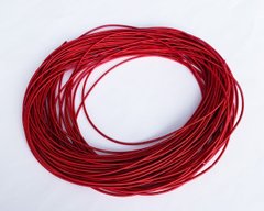 Канитель жесткая, 1,2 мм диаметр, цвет - красная, (0137) пр-во Индия, 1 г