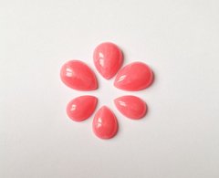 Кабошоны акрил, розовые с белыми разводами, пр-во Китай, 14*10