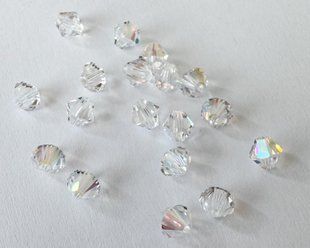 Биконус Swarovski (5328), цвет - Crystal Shimmer, 5 мм