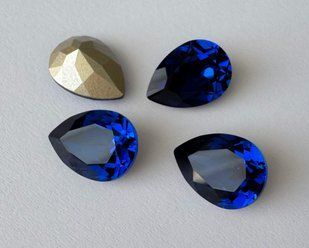 Крапля (Fancy Stone) Swarovski 4320, колір - Dark Sapphire, 18*13 мм