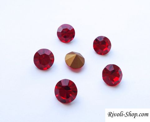 Камінчик (chaton) Preciosa, ss46 (10,5-10,9 мм), колір Siam
