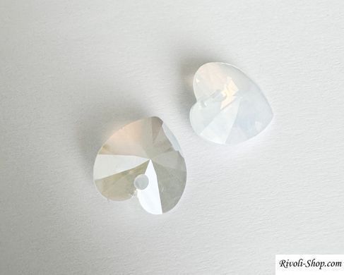Підвіска Swarovski серце (6228), колір - White Opal Moonlight, 14*14 мм