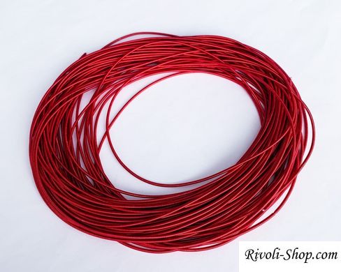 Тяганина жорстка, 1,2 мм діаметр, колір - червона, (0137) вир-во Індія, 1 г
