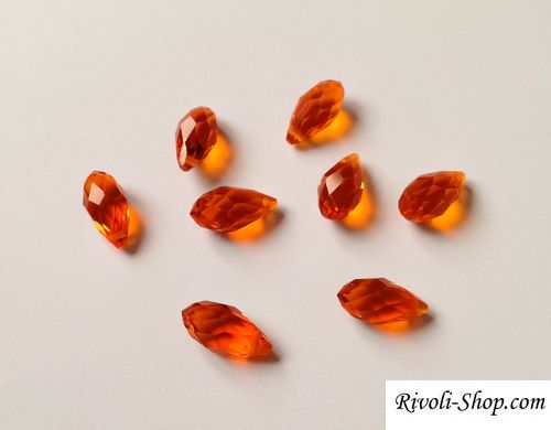 Намистини-пiдвески Celestian Crystal, 11,5*5,5 мм, колір помаранчевий