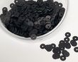 Паєтки Італія, колір - чорний атласний (996W), пласкі 4 мм, 2.5 гр