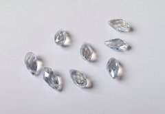 Бусины-подвески Celestian Crystal, 11,5*5,5 мм, цвет прозрачный с серебристым напылением