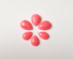 Кабошоны акрил, розовые с белыми разводами, пр-во Китай, 18*13