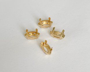 Оправы под мелкие маркизы, цвет - светлое золото, пр-во Германия, 10*5 мм