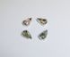 Кришталеві камені Preciosa, в серебр. оправе, Crystal Vitrail, 10х6 мм