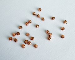 2 мм граненные бусины Чехия, розовое золото (00030-39000), 25 шт