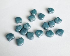 Намистина Ginko, Чехія, пресоване скло, 7.5 мм, 2 отвори, блакитна глянсова (03000-14464), шт
