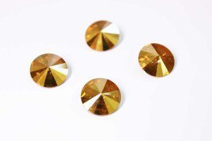 Ріволі Swarovski, 1122, колір Metallic Sunshine, 12 мм