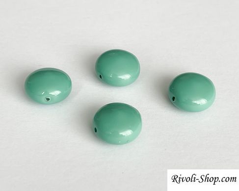Перли Swarovski, круглий приплющений, (5860), колір - Jade, 12 мм