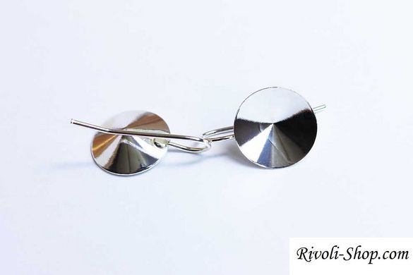 Швенза-сеттинг под риволи 14 мм, цвет серебро, пара