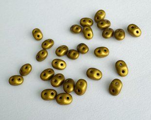 SuperDuo, Чехия, 2.5*5 мм, цвет - Royal Gold матовый (00030-01720), шт