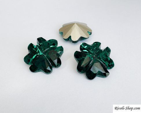 Кришталева Конюшина Swarovski (4785), колір - Emerald, 19 мм